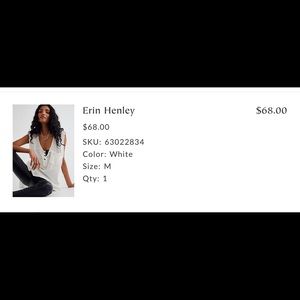 NWT Free People Erin Henley